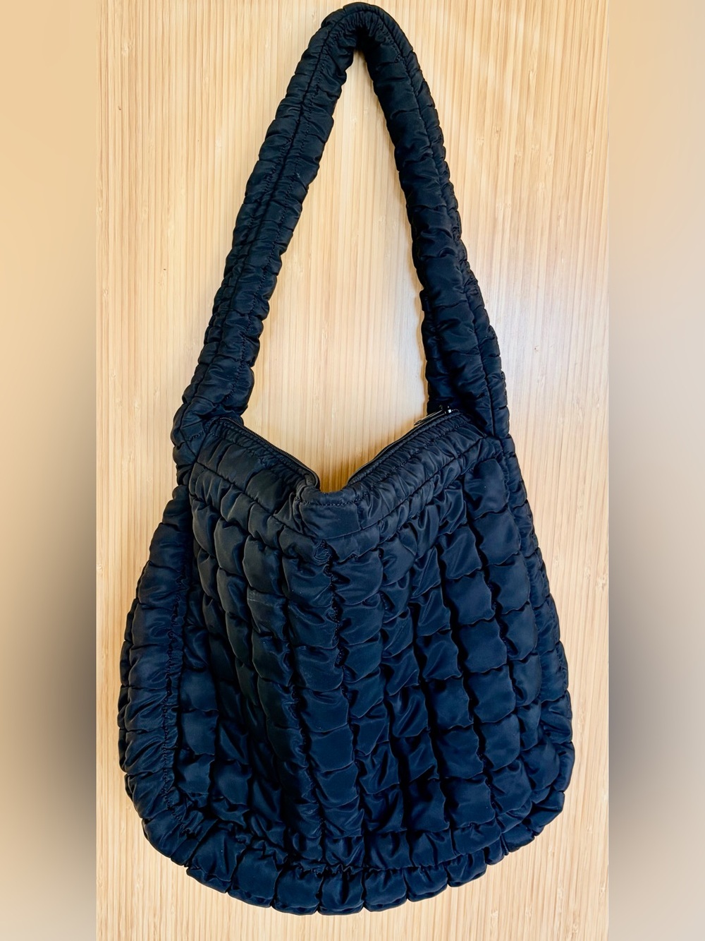 wild fable Black Quilted Puffer Satchel/shoulder bag